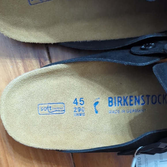 Birkenstock Black Suede Clogs with Soft Footbed - Picture 7 of 8